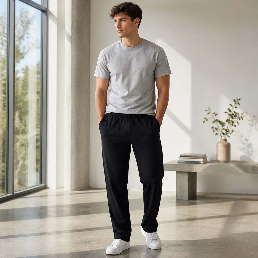 Old Navy Men's Black Elastic Waist Straight Leg Sweatpants XXL